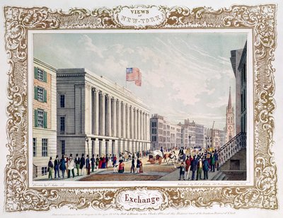 Borsa Valori, New York City, pubblicato 1850 da C. Autenrieth